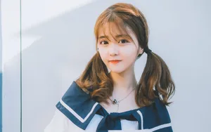 清纯水手制服美女图片壁纸_3