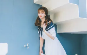 清纯水手制服美女图片壁纸_7