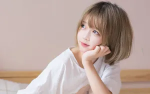 短发清新女生居家生活壁纸_2