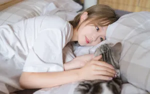 短发清新女生居家生活壁纸_4