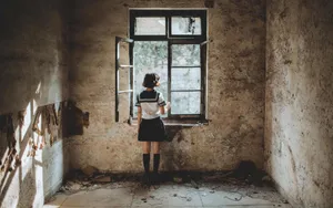 JK制服美女另类写真图片_3