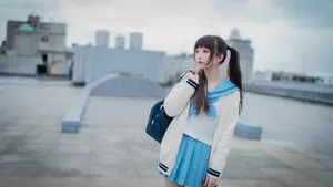 双马尾大眼萝莉美女图片壁纸_6