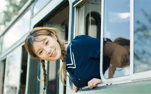 清纯双马尾学生妹写真图片壁纸_10