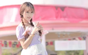清纯双马尾学生妹写真图片壁纸_11