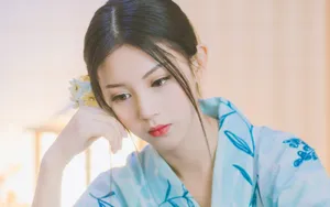清纯大眼和服美女图片壁纸_3