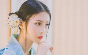 清纯大眼和服美女图片壁纸_6