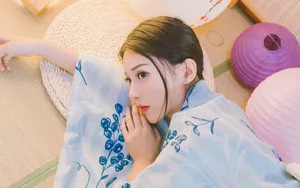 清纯大眼和服美女图片壁纸_8