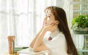 治愈系校园美女图片壁纸_6