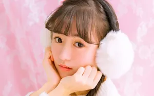 粉色少女图片壁纸_4