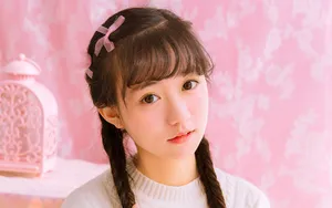 粉色少女图片壁纸_5