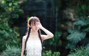清纯少女户外写真图片壁纸_4