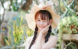 清纯少女户外写真图片壁纸_6