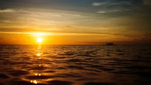 黄昏海边夕阳残阳图片_10