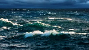 海洋巨浪浪花图片_15