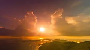 大海夕阳日落风景图片_7