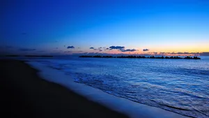 大海夕阳日落风景图片_10