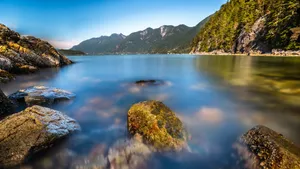 加拿大马蹄湾海边风景图片_4