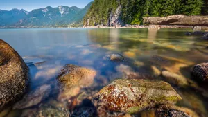 加拿大马蹄湾海边风景图片_5