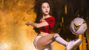 足球宝贝妍子沁性感写真壁纸_6