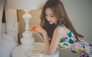 韩国平面模特李妍静壁纸_2