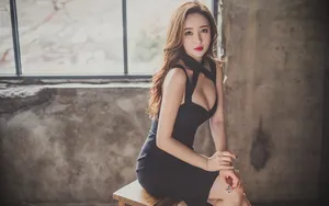 韩国平面模特李妍静壁纸_16