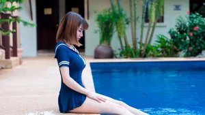 甜美白嫩美女桌面壁纸_6