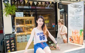 夏日清凉街拍美女图片_3