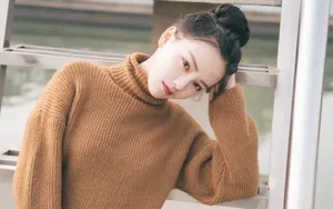 武大校花黄灿灿图片壁纸_9