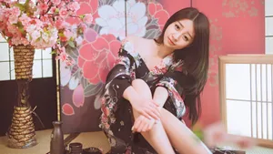 粉色和服美女图片壁纸_7