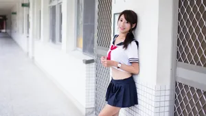 青春学生女生图片壁纸_4