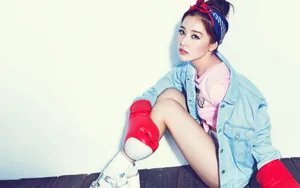 粉色阚清子美女壁纸