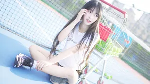 青春运行美女生活照_6