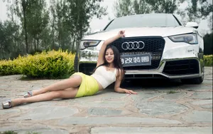 奥迪A5超短裙美女嫩模图片