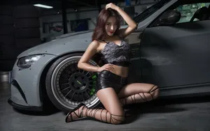 宝马M3 E92美女模特罗梓丹_3