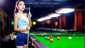 性感台球美女桌面壁纸_8