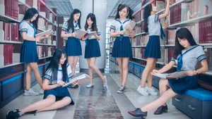 青春校园制服美女壁纸_2