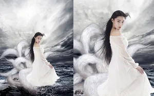 妩媚张馨予九尾狐壁纸_3