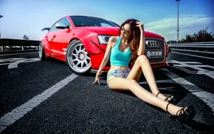 奥迪A5美女模特张雅琦壁纸_2