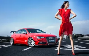 奥迪A5美女模特张雅琦壁纸_9