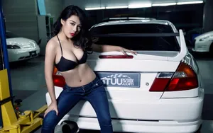 三菱EVO5张栩菲美女模特_4