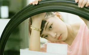 洗衣机大眼美女生活相片_4