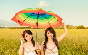 双胞胎姐妹花美女壁纸_2