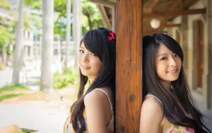 双胞胎姐妹花美女壁纸_9
