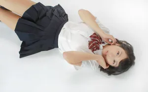 学生制服装套裙美女_4