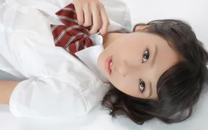 学生制服装套裙美女_7