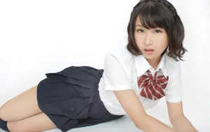 学生制服装套裙美女_12