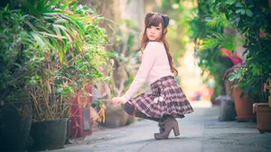 小清新甜美女孩壁纸_12