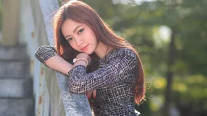 美女户外生活照图片
