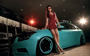 性感长腿车模董文霏_7