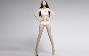 美女蓝燕照片壁纸